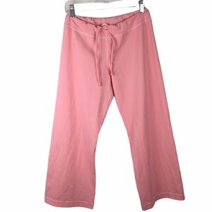 Prana Yoga Pants Studio Crops Pink Athletic Fabric